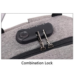Travel Laptop Backpack Anti Theft Bag with Combination Lock & USB Charging Port