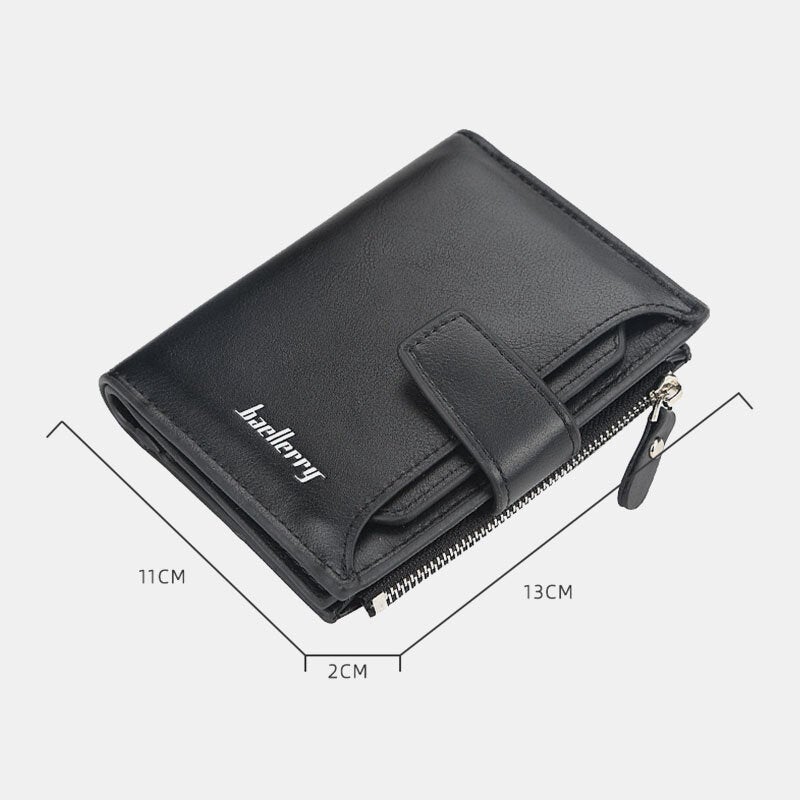 Men Faux Leather Short Wallet Card Holder Coin Bag