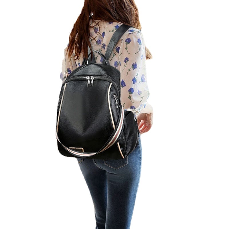 Women PU Leather Multi-carry Casual Outdoor School Backpack Shoulder Bag