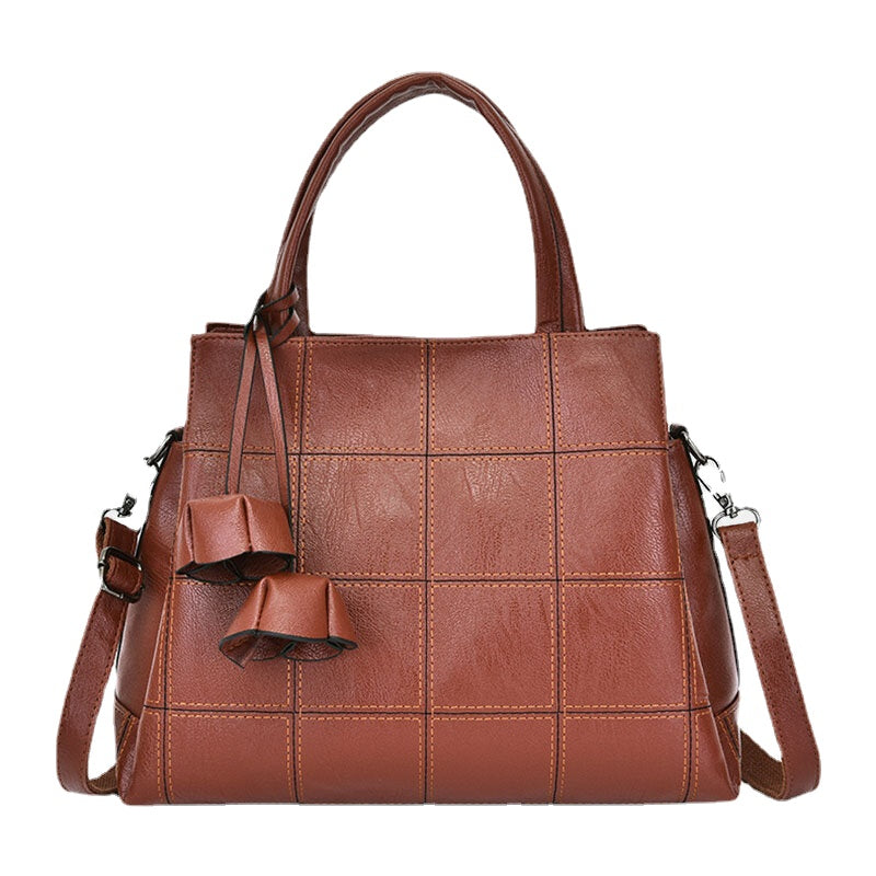 Women Solid Business Handbag Crossbody Bag Shoulder