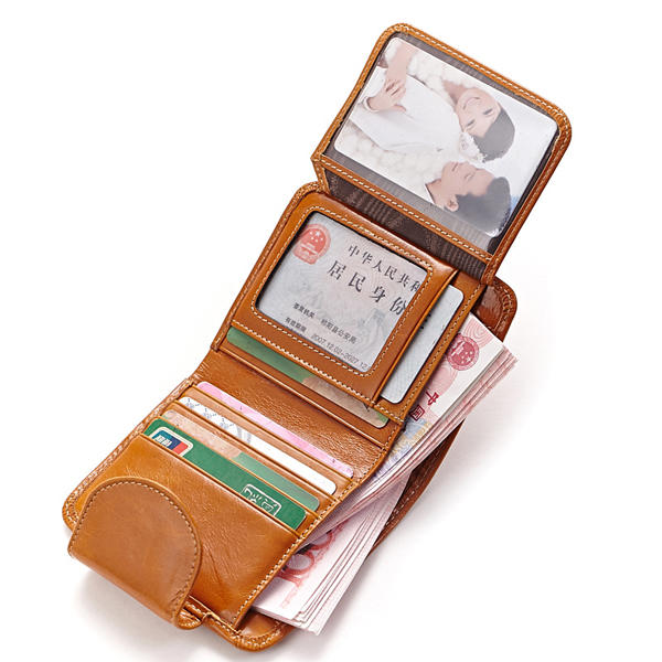 Women Genuine Leather Wallet Business Card Holder Purse