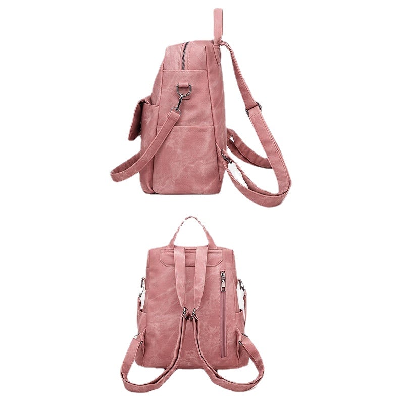 Women Multifunctional Fashion Large Capacity Faux Leather Backpack