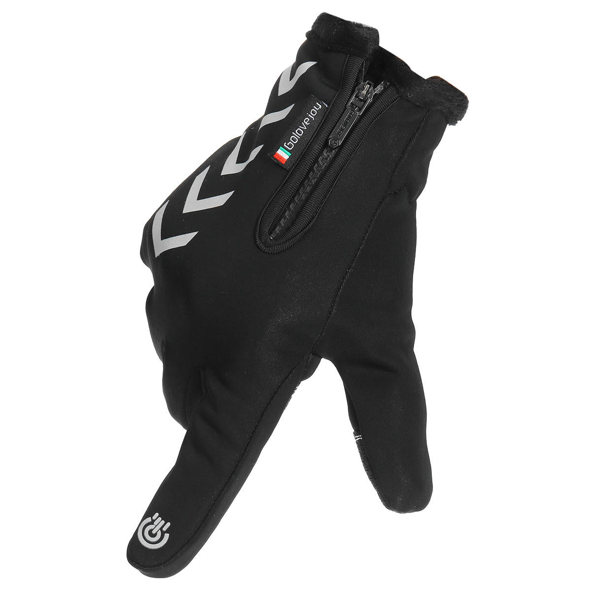 Winter Warm Touch Screen Full Finger Gloves Reflective Strip Windproof Anti slip Cycling Thermal Bike Glove