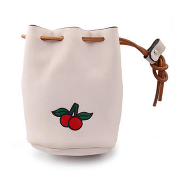 Women Pu Leather Fruit Pattern Coin Bag String Change