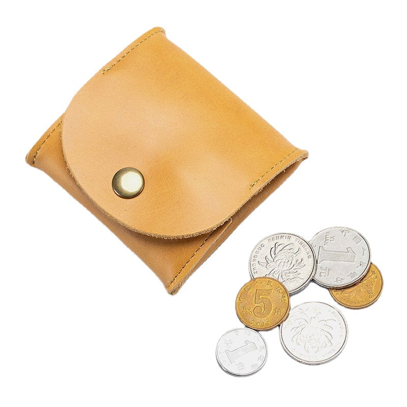 Women Genuine Leather Mini Retro Coin Bag Small Storage Bag Earphone Bag