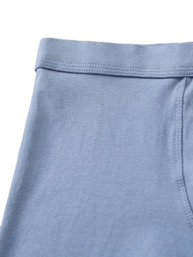 Multipacks Cozy Cotton Seamless Underpants Plain Color Boxer Briefs With 3D U Pouch