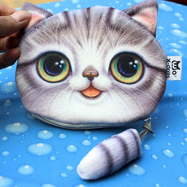 women cute cat wallet coin bag fashion mini bag money purse-PPT