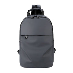 Waterproof Business Casual Solid With Earphone Hole Backpack Crossbody Bag Chest Bag For Male