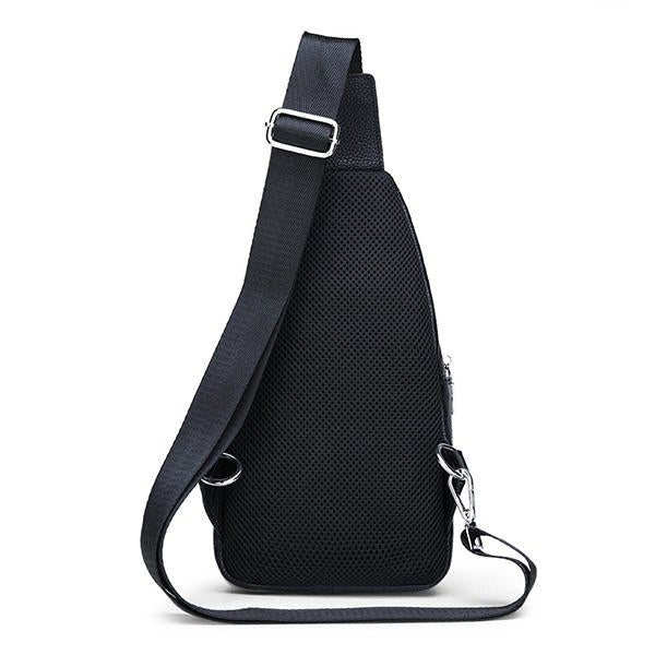 Men Genuine Leather Leisure Crossbody Bag Chest