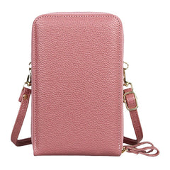 Women 8 Card Slots Solid Casual Phone Bag Crossbody Shoulder Bag