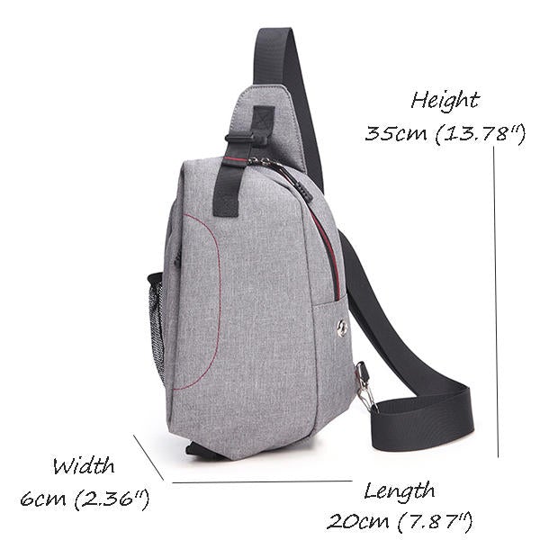 Men Canvas Casual Outdoor Sport Multi-functional Shoulder Crossbody Bag