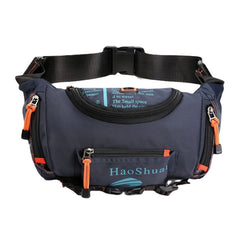 Men Waterproof Outdoor Headphone Plug Crossbody Bag Chest Sling