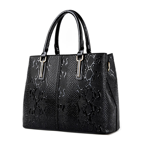 Women Faux Patent Leather Elegant Handbag Shoulder Bag Crossbody