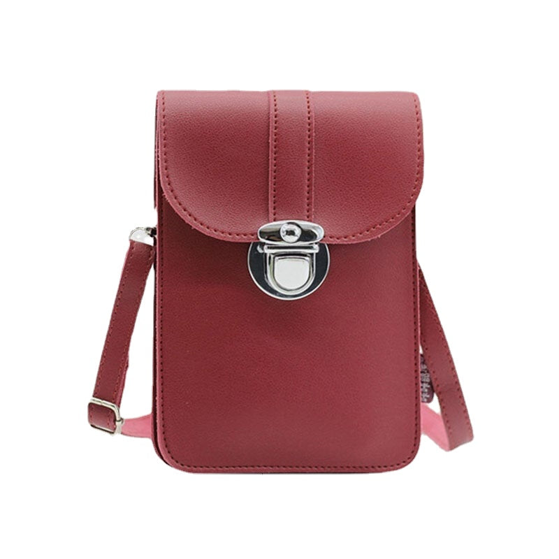 Women Casual Patchwork 6.3 inch Touch Screen Phone Bag Crossbody Bag