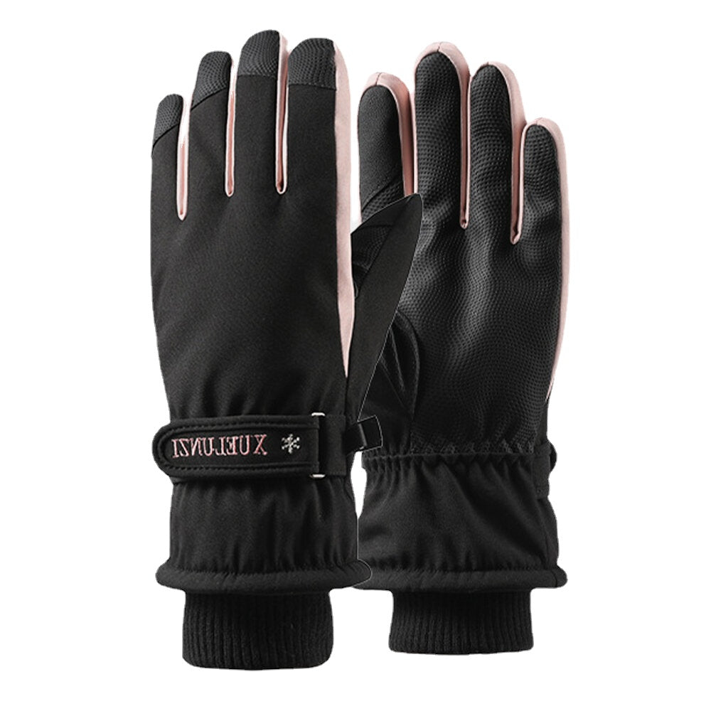 Women Screentouch Windproof Waterproof Riding Skiing Warm Sport Full-finger Gloves