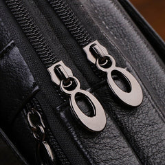 Men Genuine Leather Large Capacity Multifunction Waist Bag Crossbody