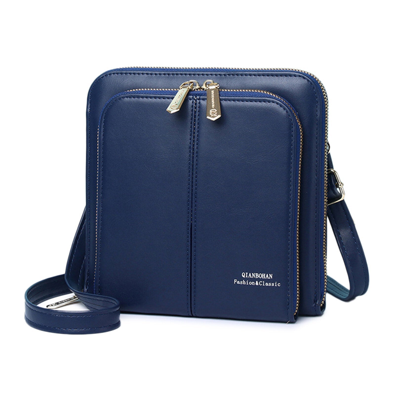 Women Artificial Leather Fashion Casual Crossbody Bag Multi-compartment Multi-card Slot Phone Bag