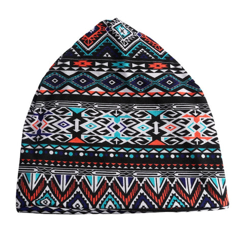 Women Colored Diamond Pattern Dual-use Baotou Hat Casual Neck Protection Sunshade Scarf Beanie Hat