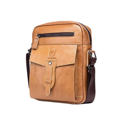 Men Genuine Leather Multi-pocket Anti-theft Crossbody Bag Shoulder