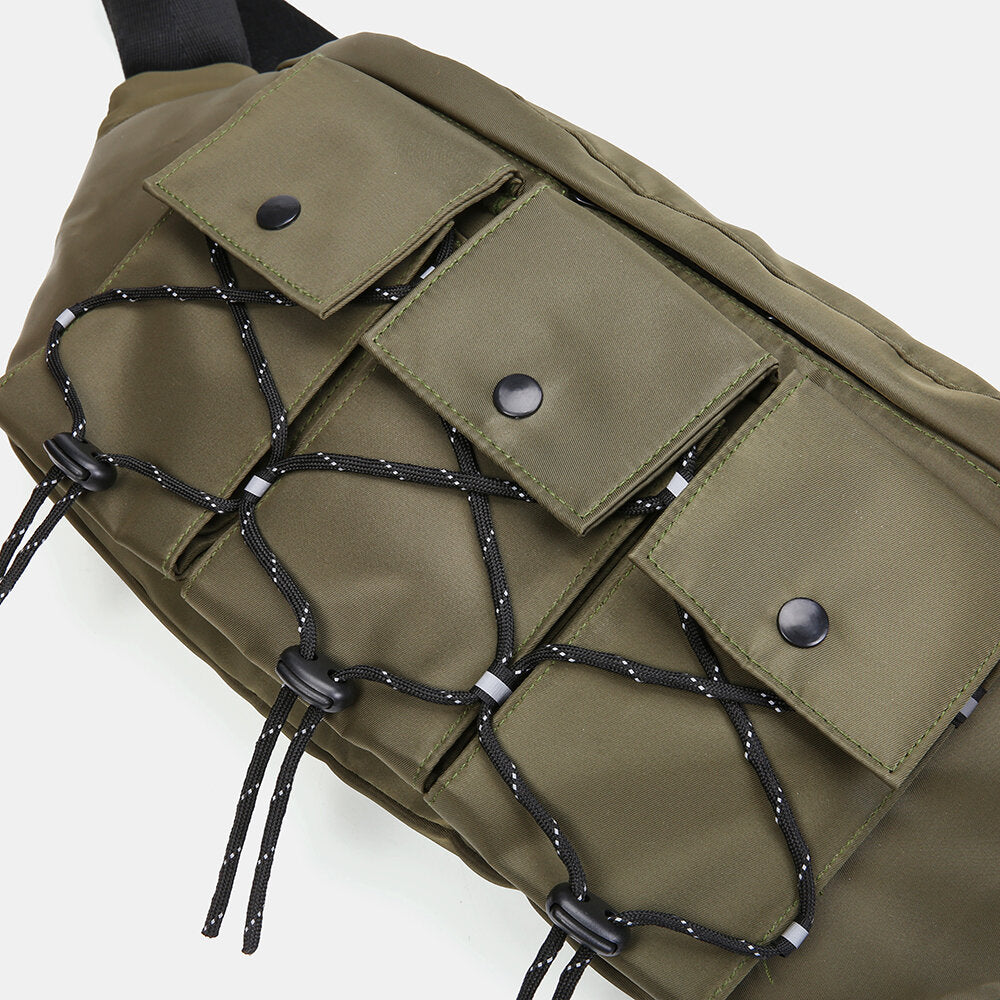 Men Women Fashion Multi-pocket Light Weight Shoulder Bag Crossbody