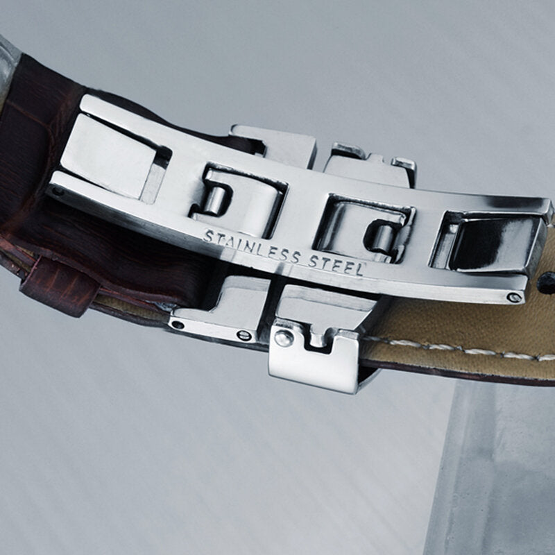 Masculino Multi-Functional Luminous Double Calendar Waterproof Men Stainless Steel Strap Mechanical Watch