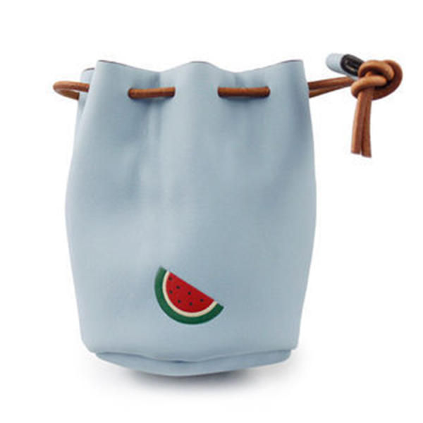 Women Pu Leather Fruit Pattern Coin Bag String Change
