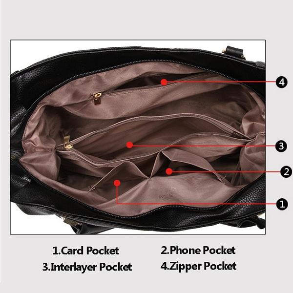 Women PU Leather Elegant Daily Handbag Shoulder Bag Crossbody