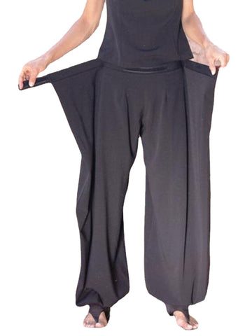 Women Pasteable Loose Pants Irregular Casual Gong Fu Trousers