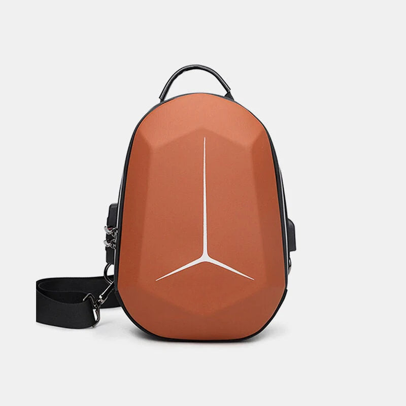 Men's Waterproof USB Charging Crossbody Sling Bag - Large Capacity, Multi-Layered