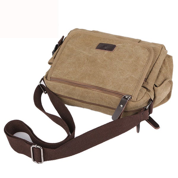 Canvas Outdoor Travel Leisure Shoulder Men Women Retro Capacity Crossbody Bag