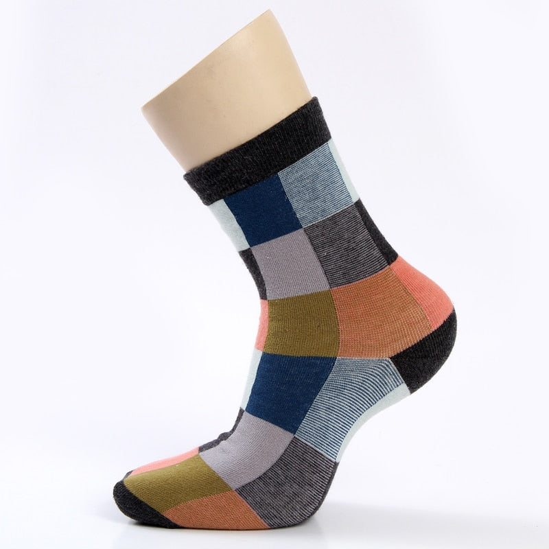 5 Pairs/Lot Combed Cotton Men'S Socks Compression Socks - Sheseelady