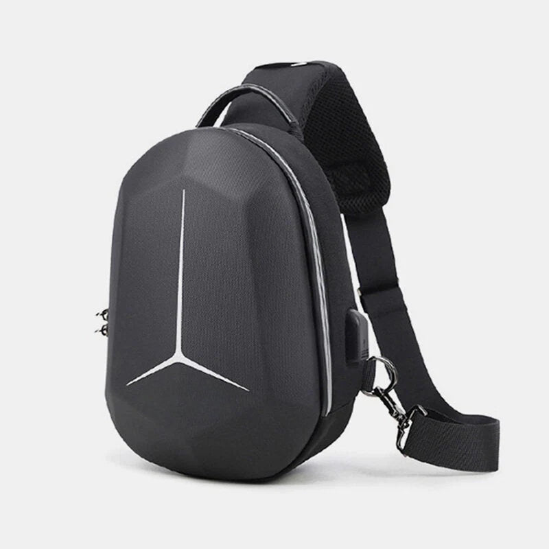Men's Waterproof USB Charging Crossbody Sling Bag - Large Capacity, Multi-Layered
