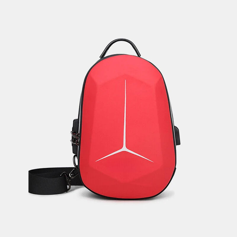 Men's Waterproof USB Charging Crossbody Sling Bag - Large Capacity, Multi-Layered