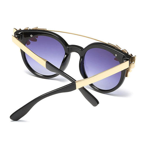 Women Cat Eye Crystal Frame Anti-UV Sun Glassess Vintage Outdooors Eye Wear