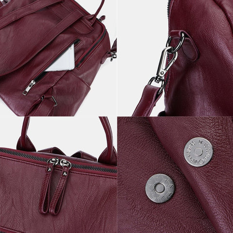 Women Waterproof Multi-Carry Backpack Large Capacity Back Anti-theft Pocket Shoulder Crossbody Bag