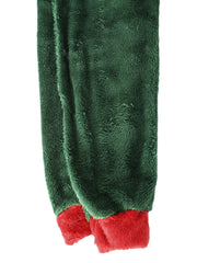 Women Cute Hooded Long Sleeve Fleece Cozy Warm Solid Color Sleepwear Jumpsuits