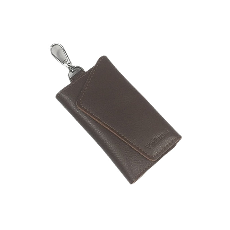 Men Genuine Leather Retro Fashion Car Key Storage Bag Hanging Keychain Wallet