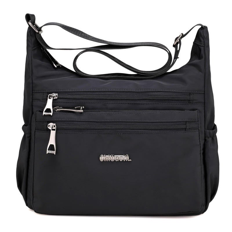 Women Nylon Light Shoulder Bags Multi Pockets Waterproof Crossbody Bag