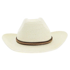 Men Women Retro Straw Knited Sunscreen Jazz Hat Outdoor Casual Travel Breathable Hat