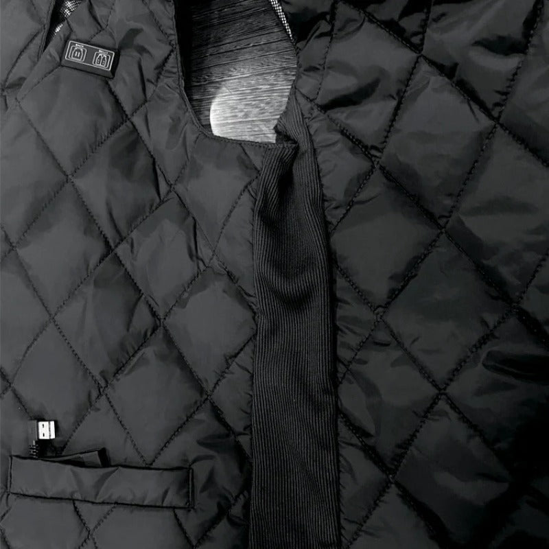 Men's Heated Vest - 16 Zones, Triple Temp Control, USB Electric Jacket for Winter Camping & Hiking