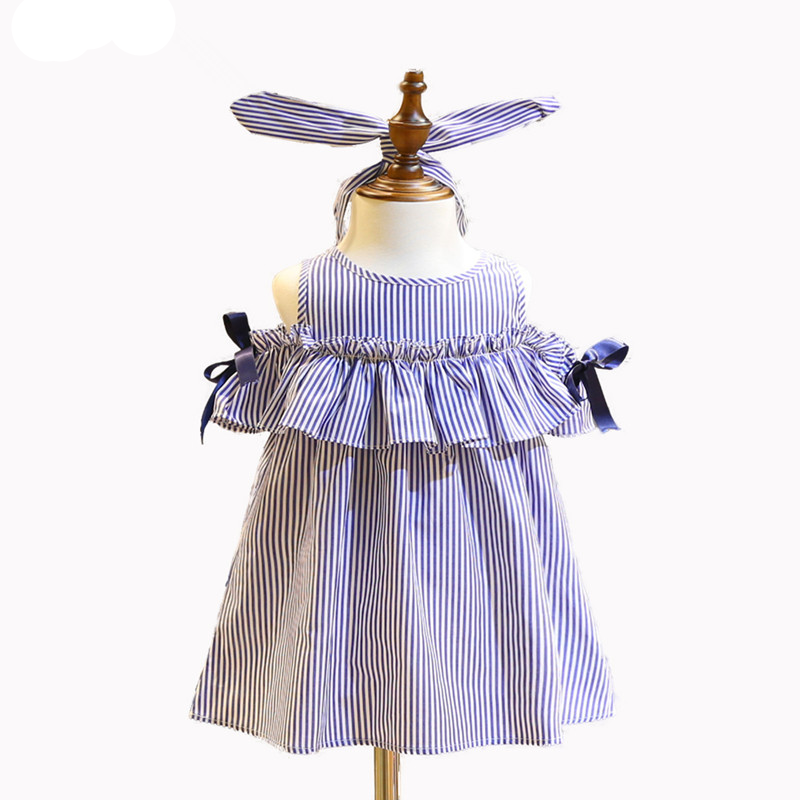 Casual Style Fly Sleeve Bow Dress For Girls - Sheseelady