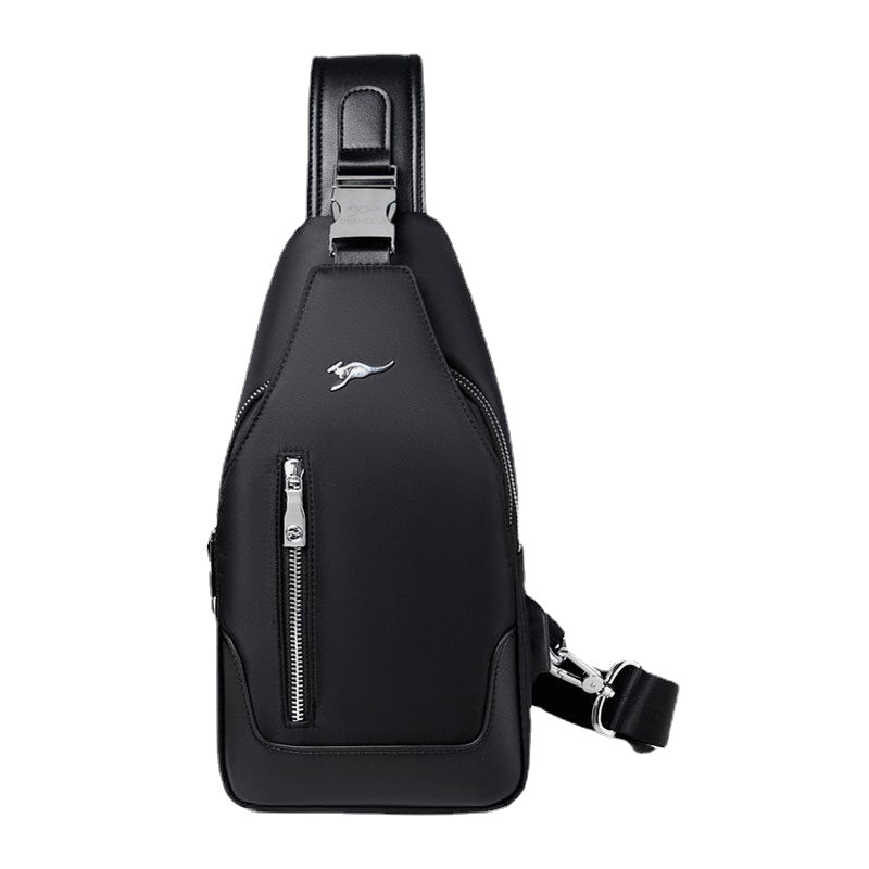 Men Oxford Waterproof Wear-resisting Multifunction Chest Bag USB Charging Multi-pocket Crossbody Shoulder