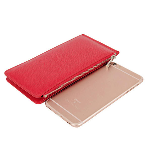 Men Women RFID Genuine Leather Long Wallet Credit Card Holder Zipper