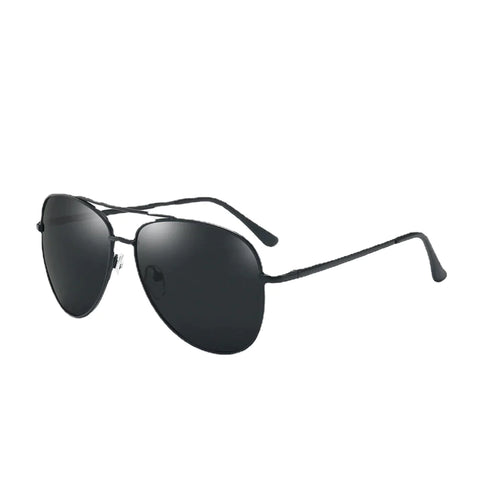 Men Metal Full Frame Narrow Sides Double Bridge UV Protection Sunglasses