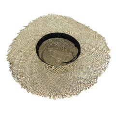 Women Sunscreen Travel Beach Sun Hat Wide Brim Seaside Jazz Hat Straw Hat