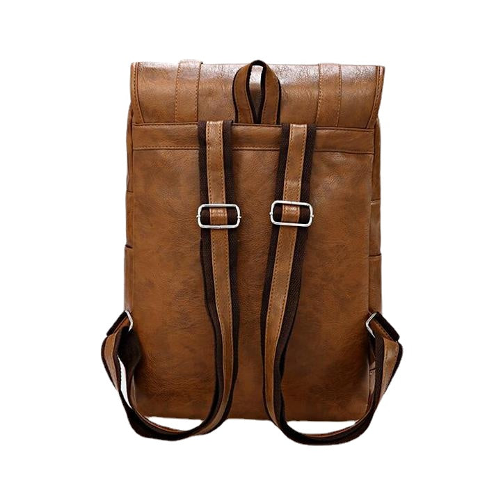 Men Large Capacity Solid Casual Multifunction Laptop Flap Men Backpack