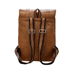 Men Large Capacity Solid Casual Multifunction Laptop Flap Men Backpack