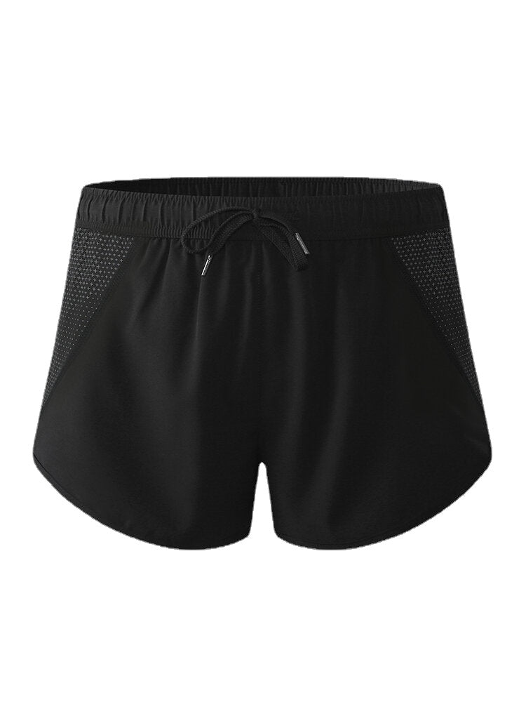 Men Mesh Patchwork Quickly Dry Drawstring Breathable Sports Board Shorts