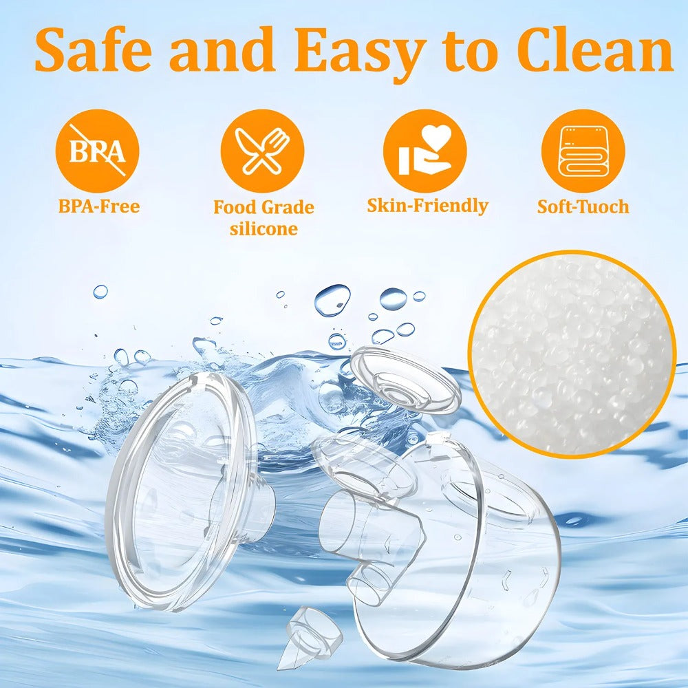 Wearable Electric Breast Pump - Silent, Hands-Free, Portable, Automatic Milk Collector for Travel
