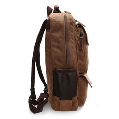 Men Canvas Big Capacity Travel Zipper Multifunctional Shoulders Bag Backpack